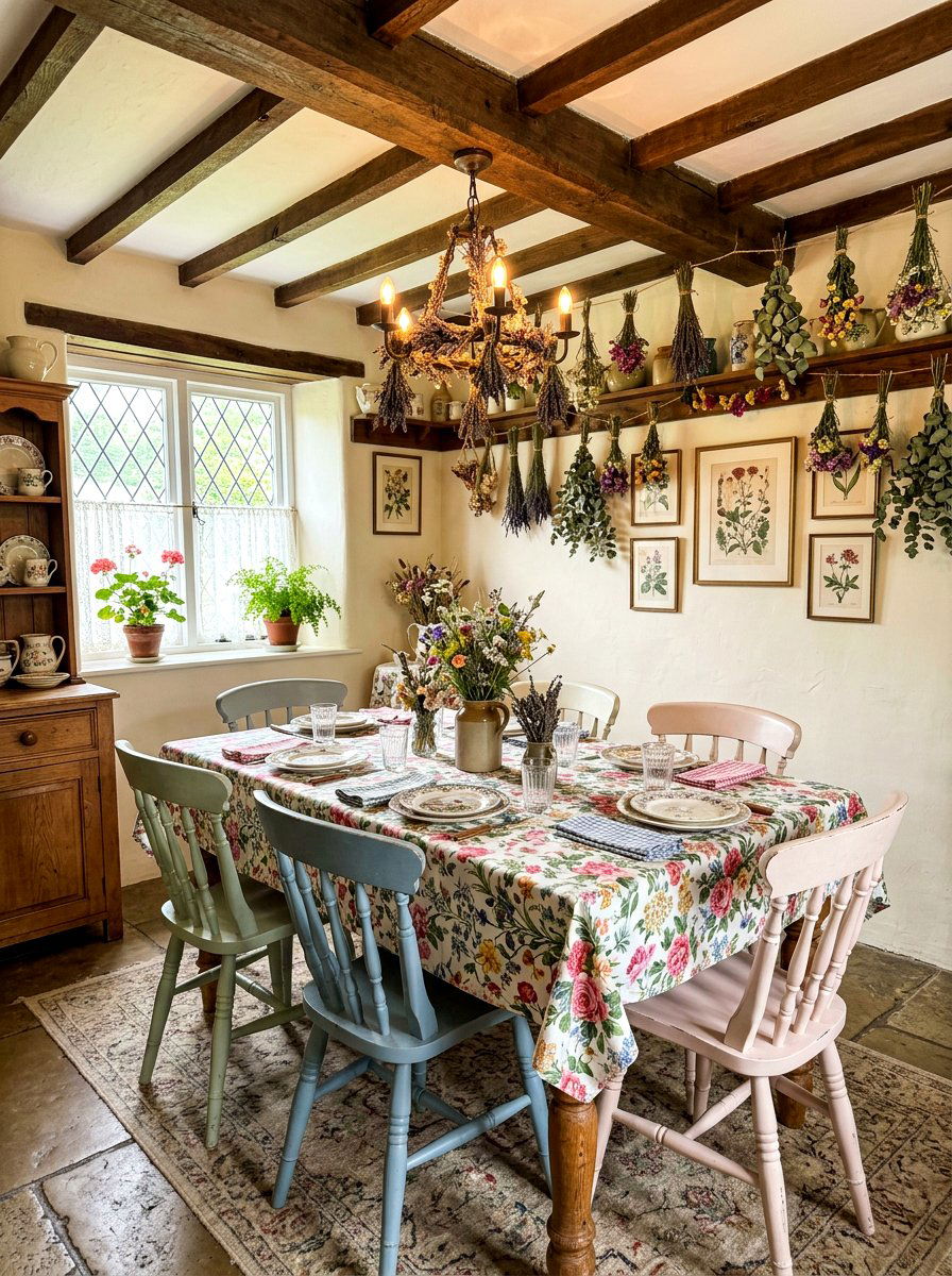 Cottagecore rectangular dining room - 30 rectangular dining room ideas