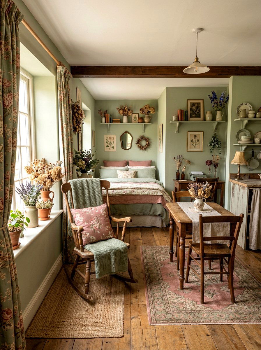 Cottagecore studio apartment - 30 studio apartment vibe ideas