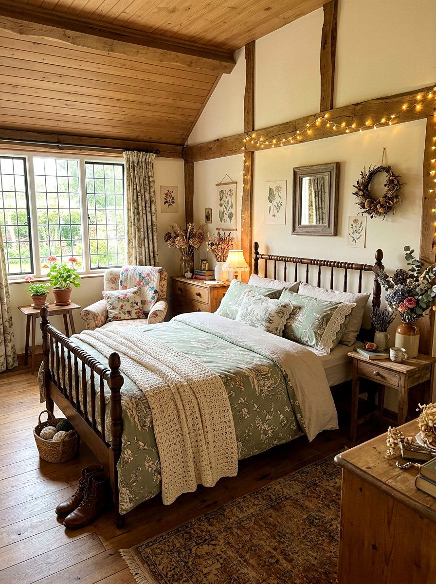 Cottagecore toile bedroom - 30 toile bedroom ideas