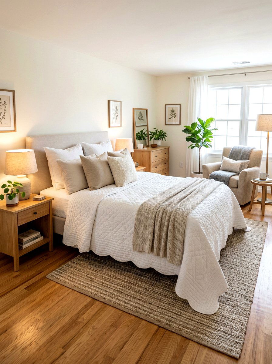 Cotton Scalloped Coverlet - 30 scalloped bedding ideas