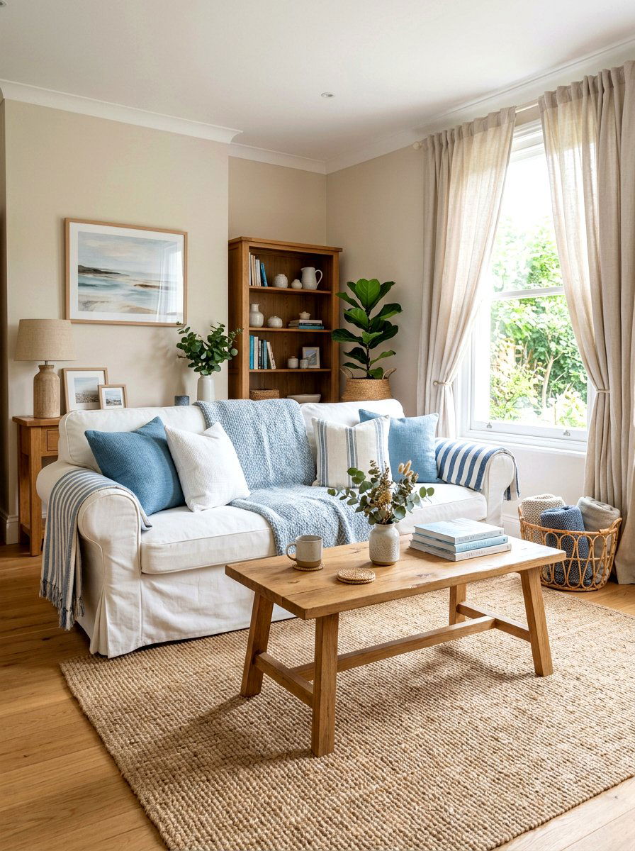 Cotton throw blankets - 30 Mediterranean summer decor ideas
