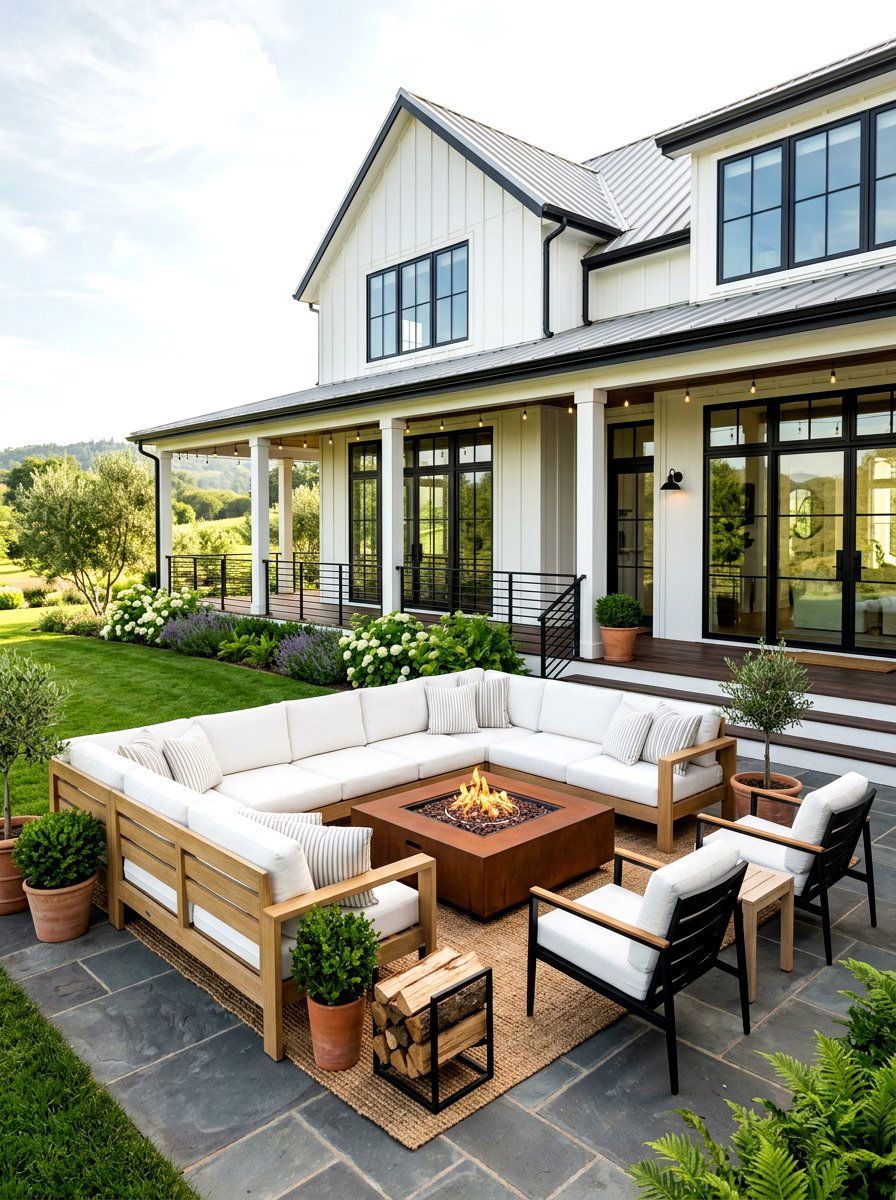 Counter height bar seating - 30 pizza night patio ideas