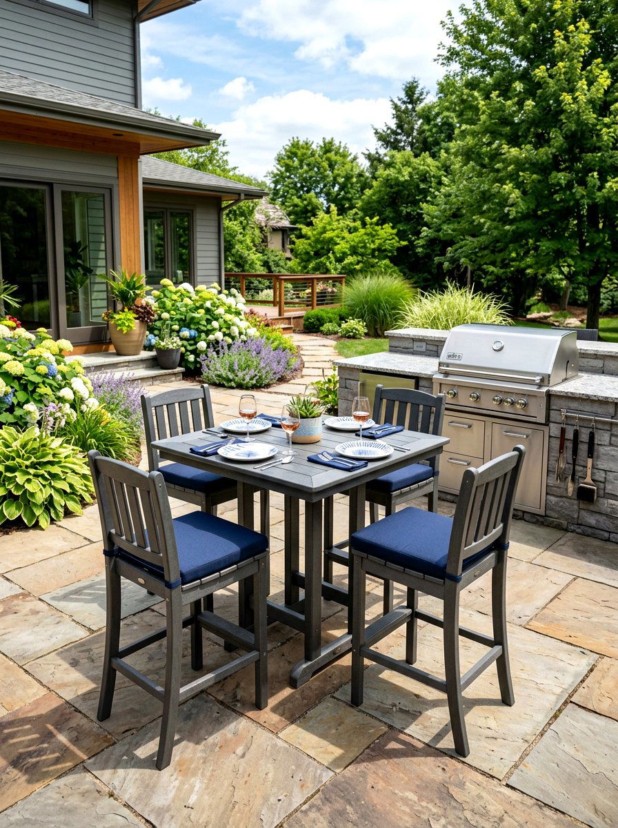 Counter height dining furniture - 30 outdoor dining furniture ideas