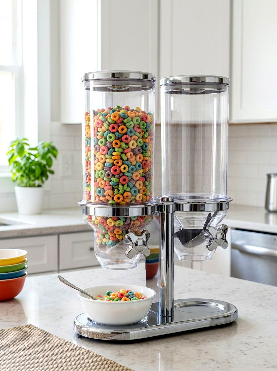 Countertop Cereal Dispenser - 30 organizing a tiny pantry ideas