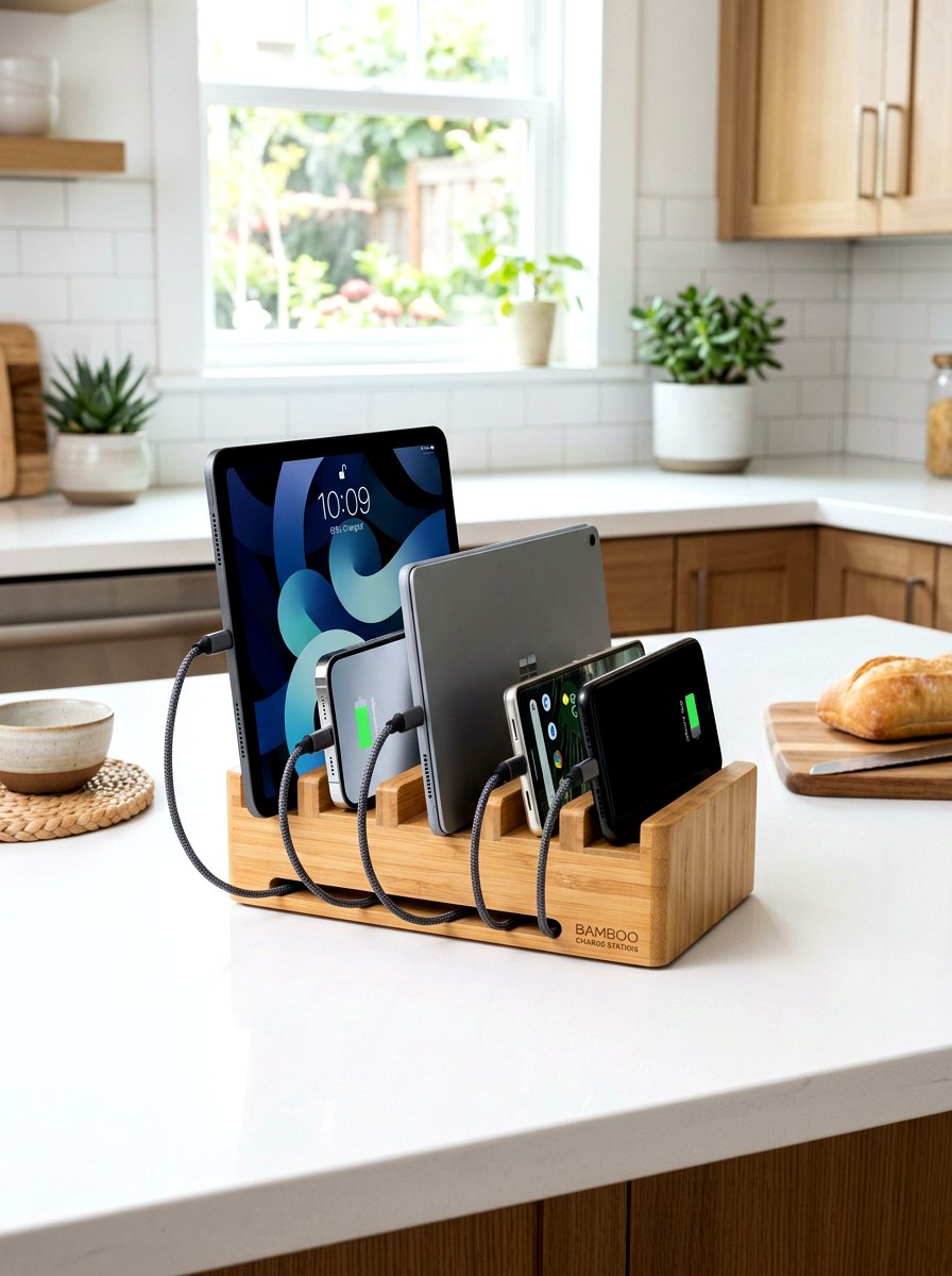 Countertop Charging Station - 30 command center ideas