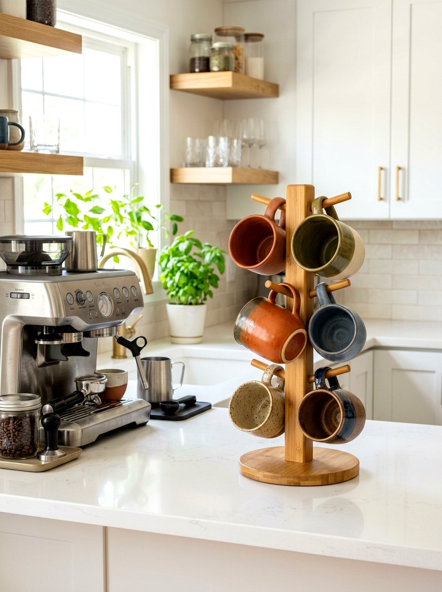 Countertop Coffee Mug Tree - 30 coffee mug organizer ideas