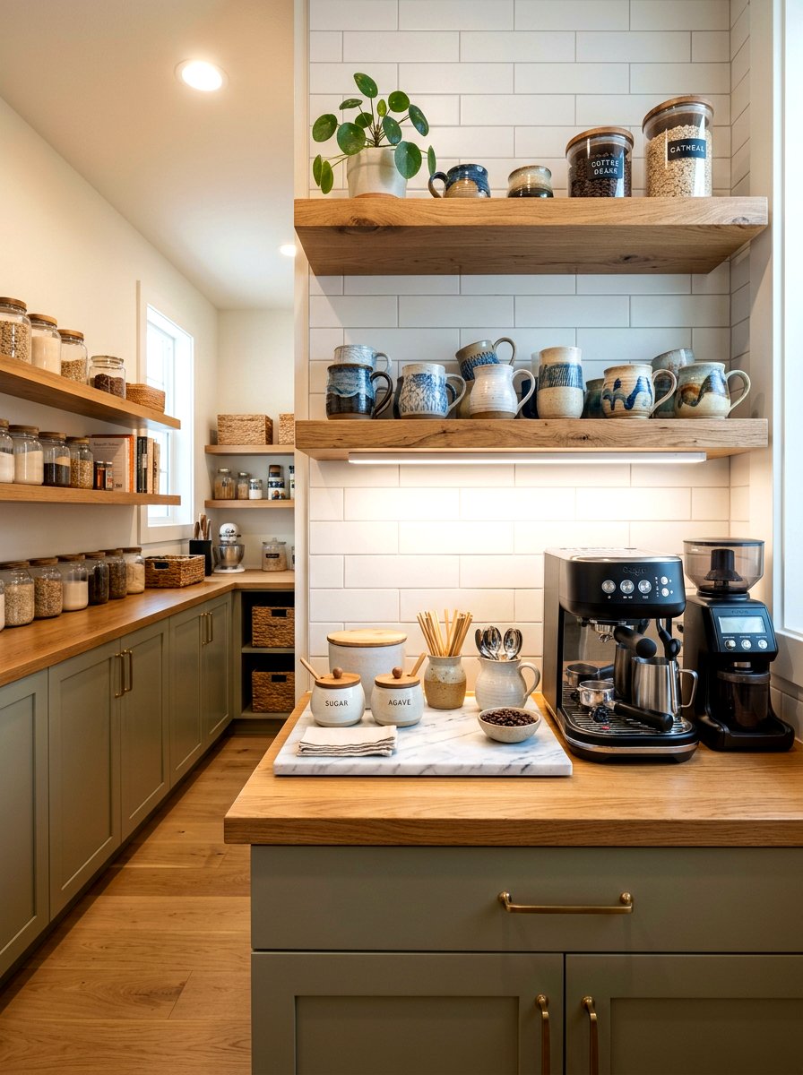 Countertop Coffee Nook - 30 coffee nook pantry ideas