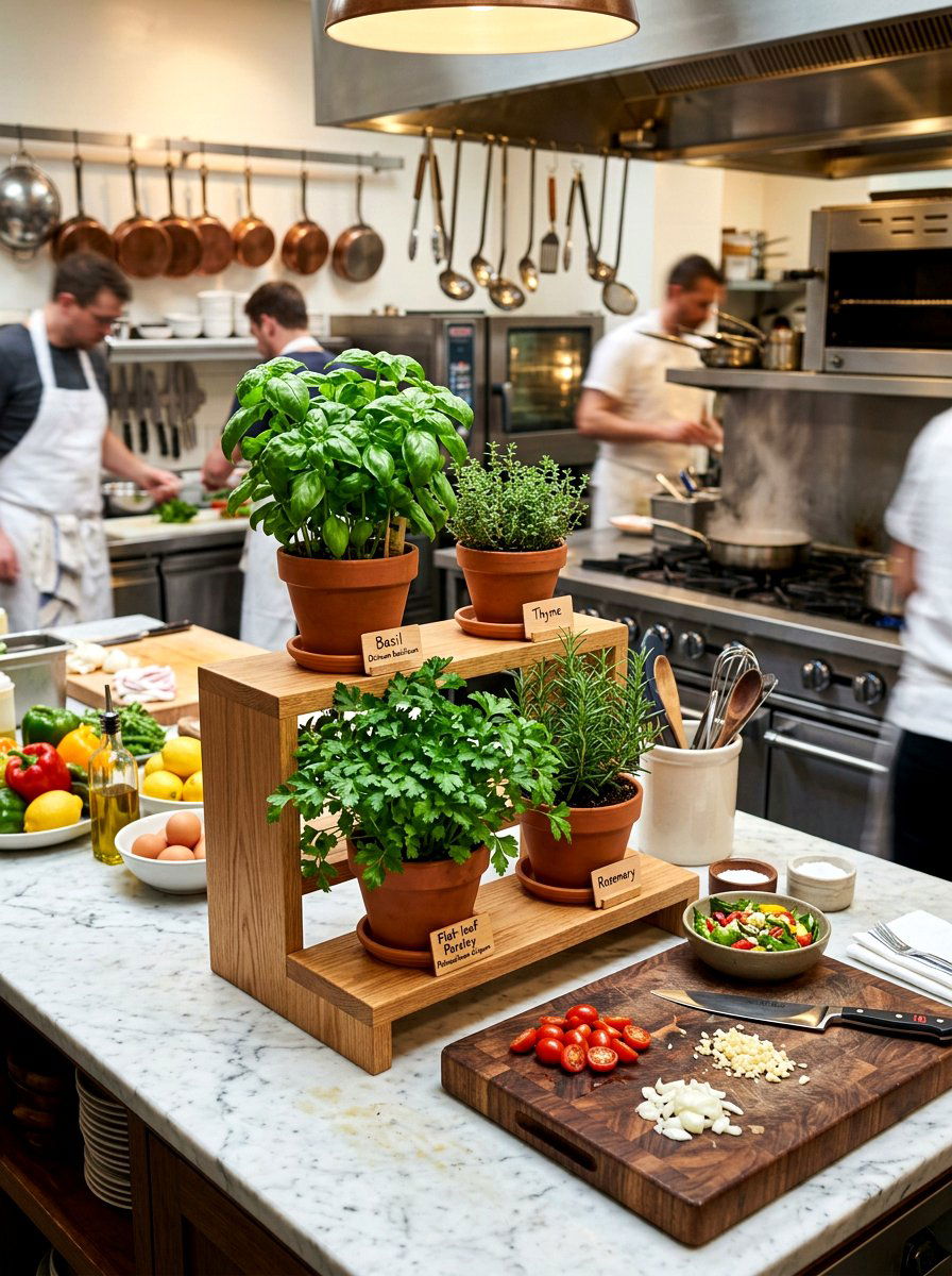 Countertop Herb Shelf Riser - 30 indoor herb shelf ideas