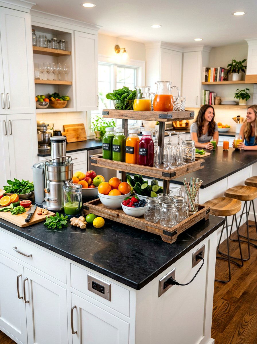 Countertop Juice Bar - 30 smoothie nook kitchen ideas