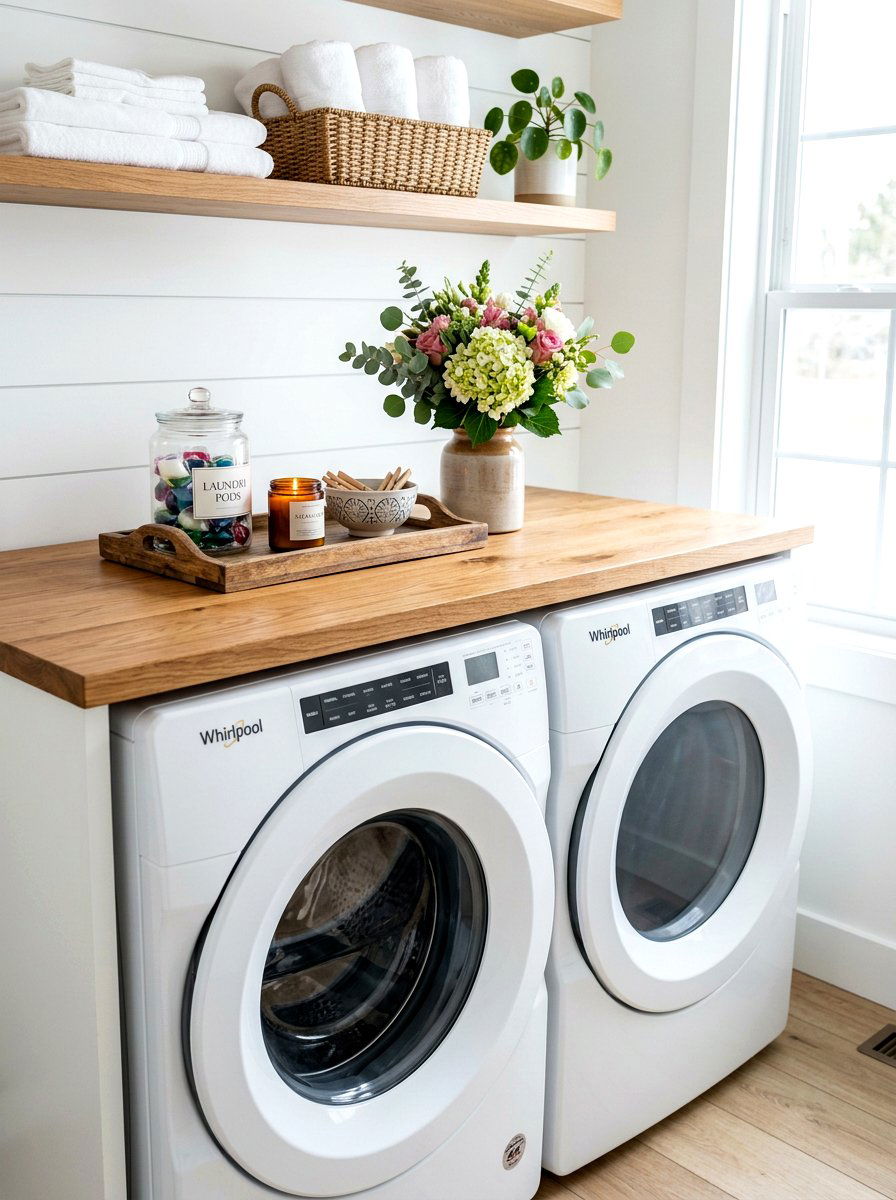 Countertop Laundry Organizer - 30 detergent shelf ideas
