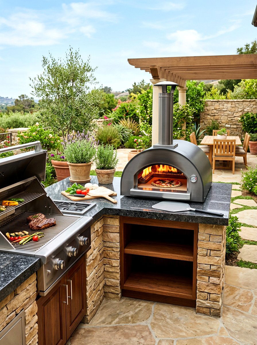 Countertop Pizza Oven Station - 30 pizza oven patio design ideas
