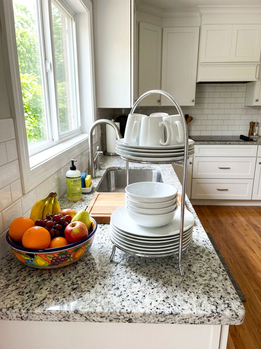 Countertop Plate Stand - 30 plate rack ideas