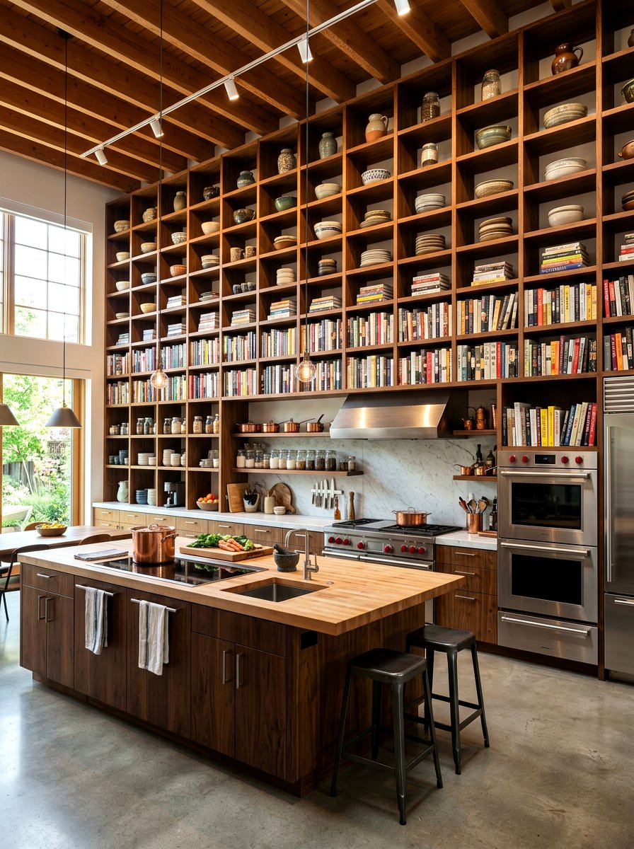 Countertop To Ceiling Shelving - 30 kitchen open shelf styling ideas