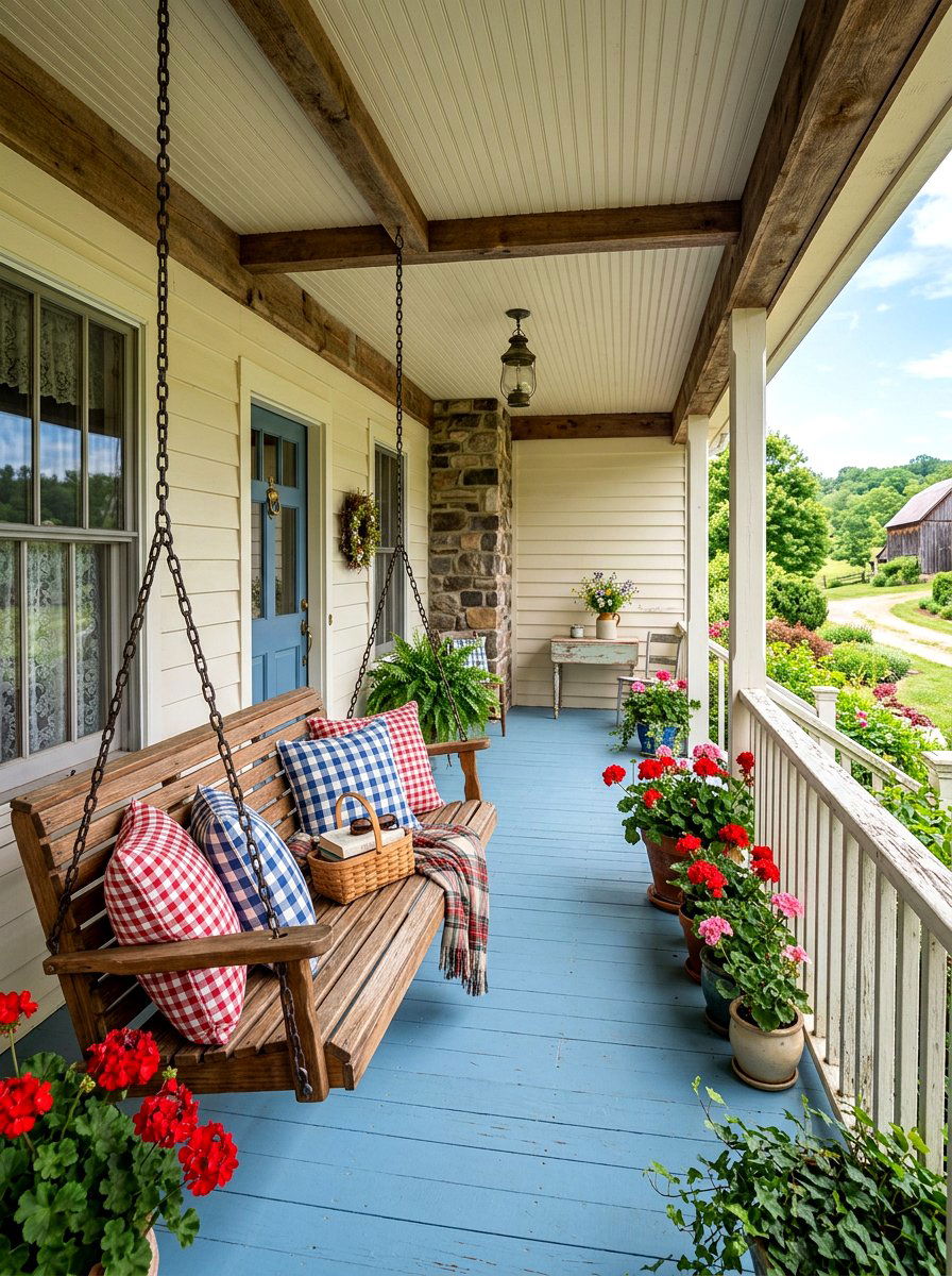Country Style Porch - 30 back porch ideas