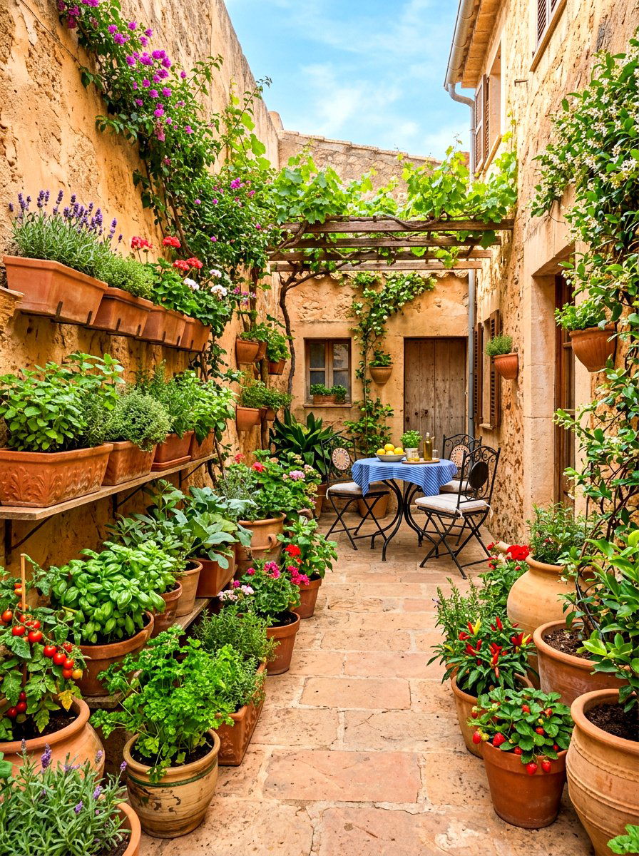 Courtyard Kitchen Garden - 30 potager garden ideas