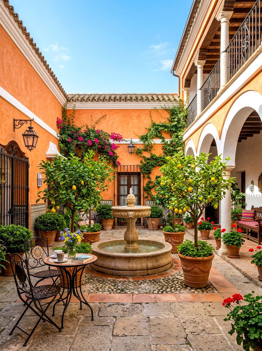Courtyard Morning Room - 30 indoor outdoor breakfast room ideas