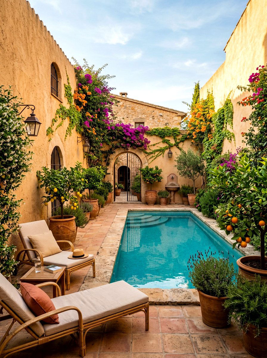 Courtyard Pool Privacy - 30 family pool ideas