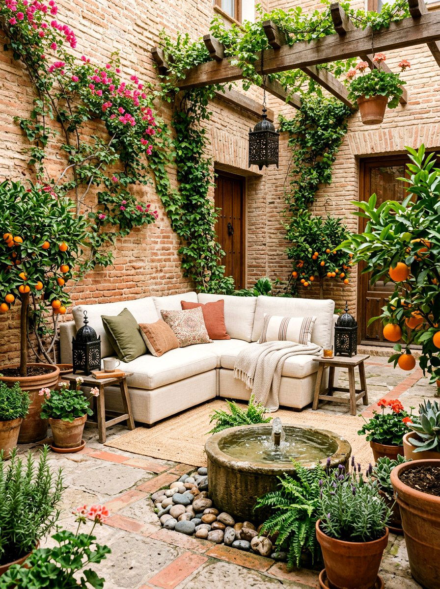 Courtyard Seating Arrangement - 30 outdoor sectional layout ideas