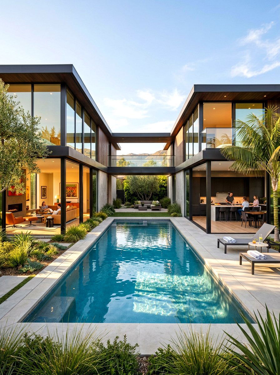 Courtyard pool - 30 modern pool ideas