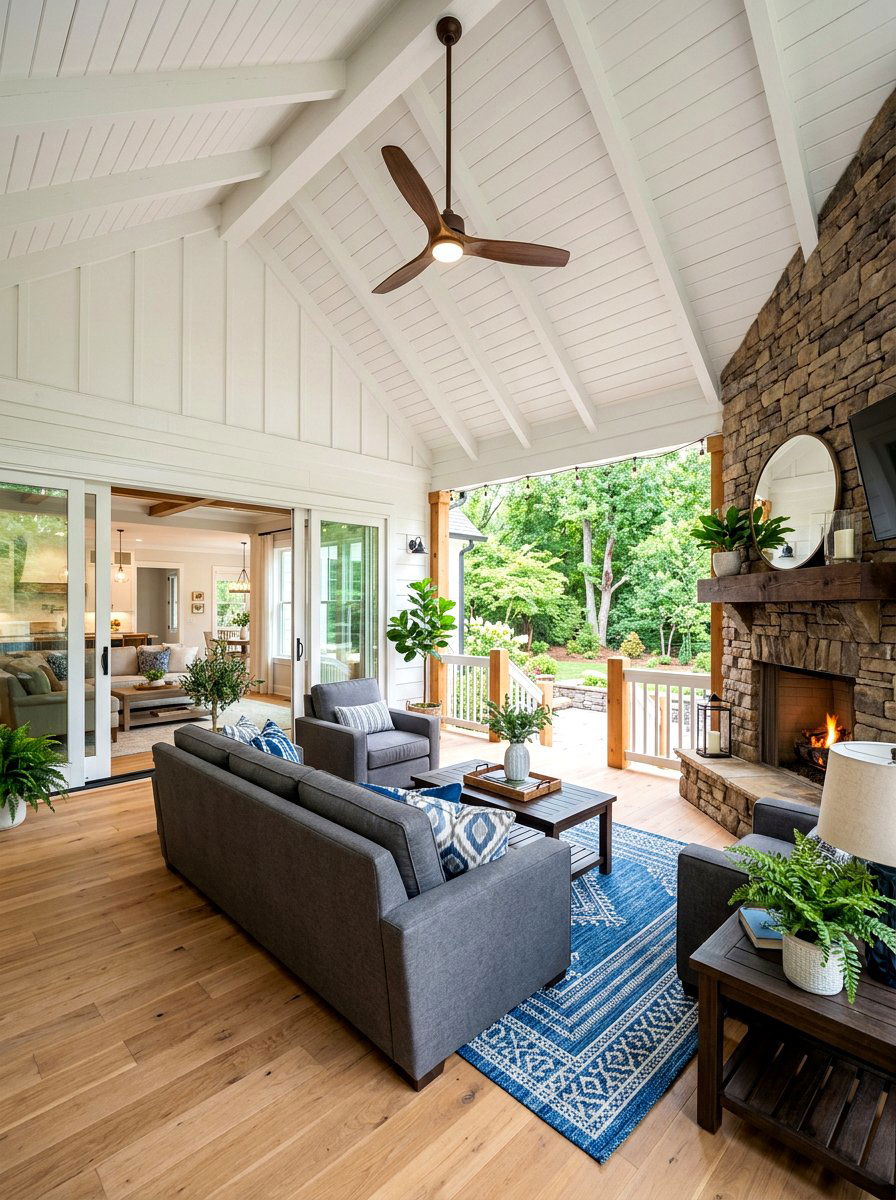 Covered Back Porch - 30 backyard patio ideas