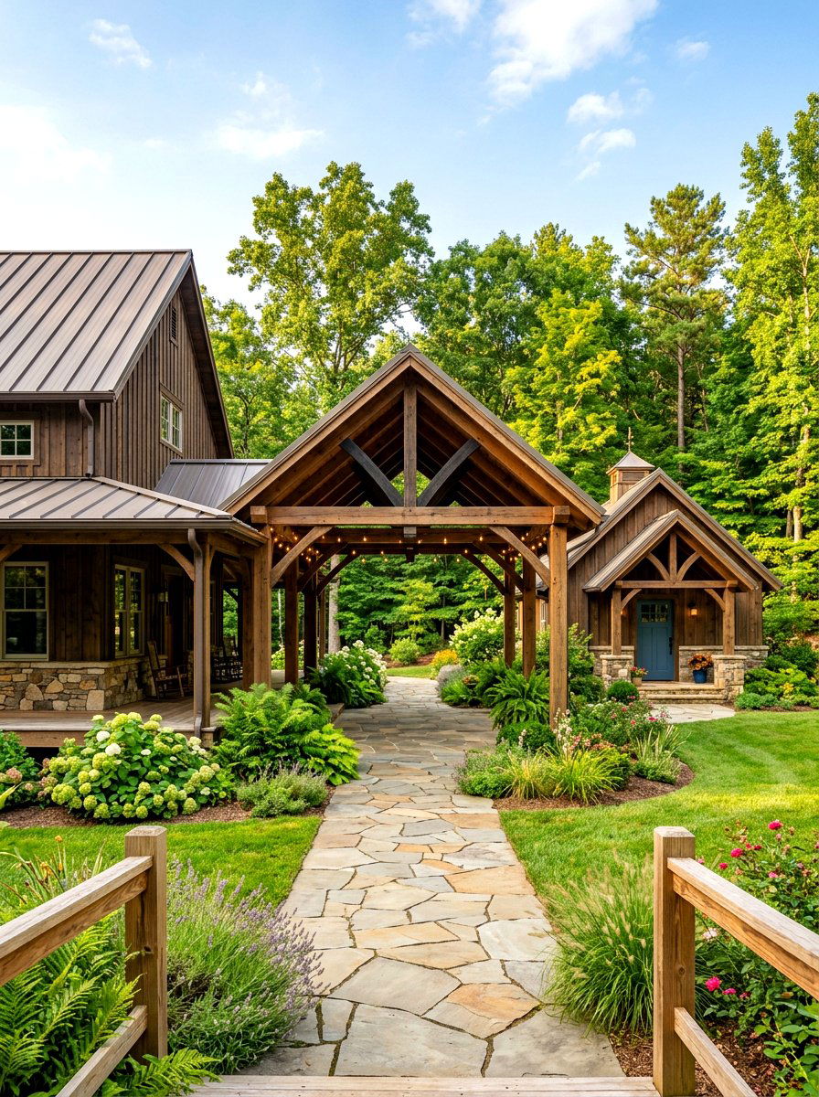 Covered Breezeway Home - 30 barn style home ideas