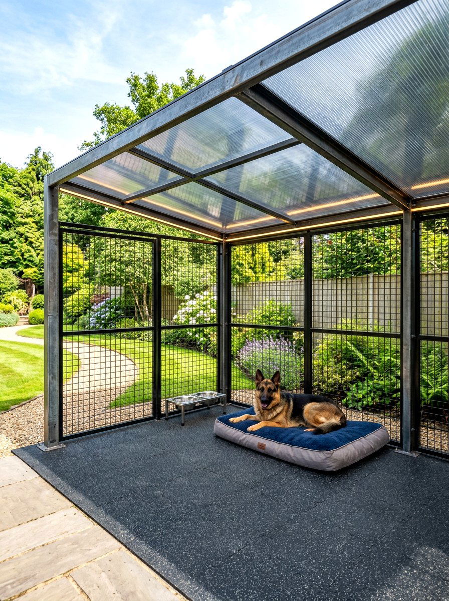 Covered Dog Run - 30 backyard dog run ideas