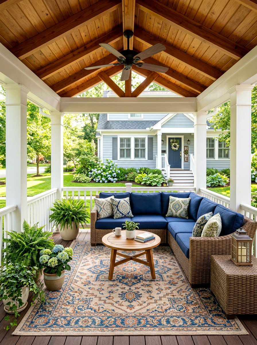 Covered Front Porch Deck - 30 front deck ideas