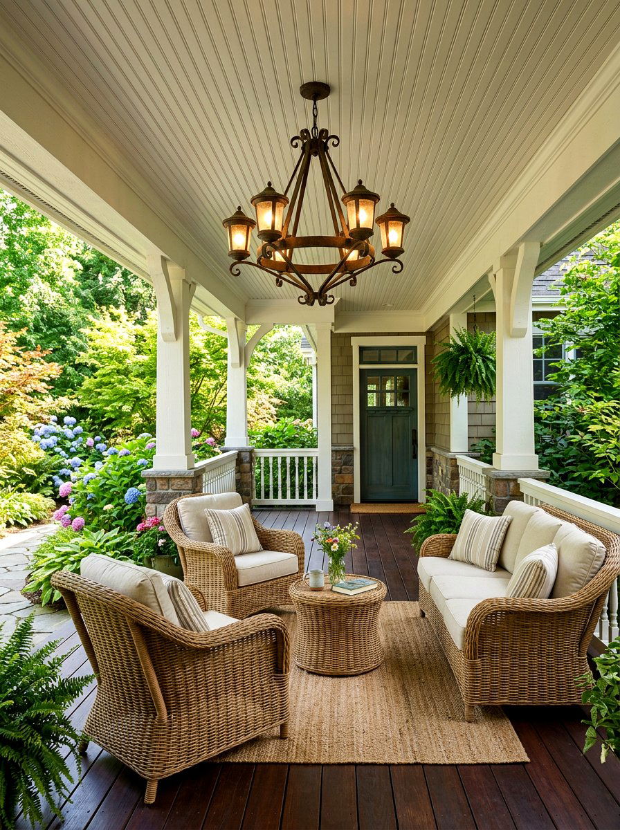 Covered Front Porch - 30 front porch entry ideas