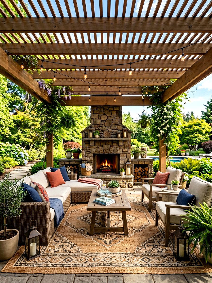 Covered Garden Lounge - 30 garden room ideas