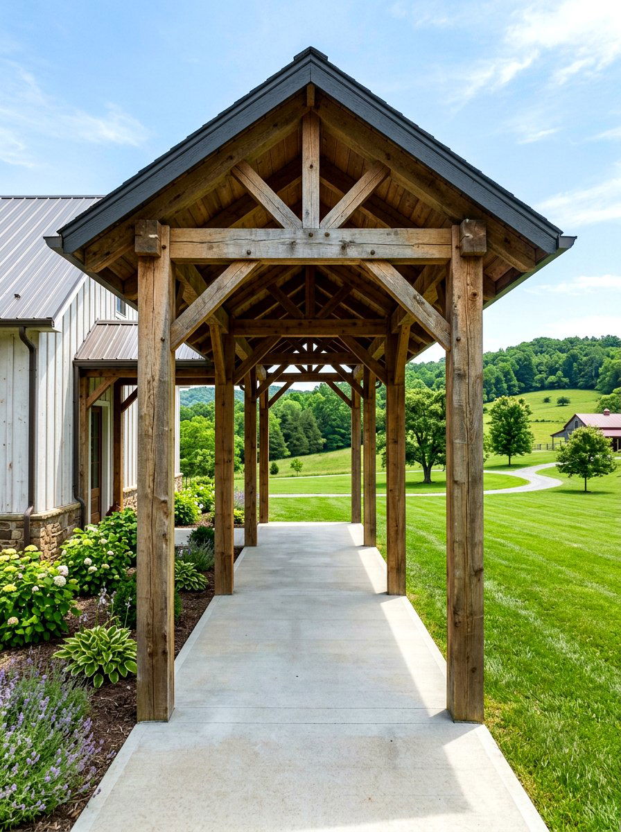 Covered Open Air Breezeway - 30 breezeway ideas
