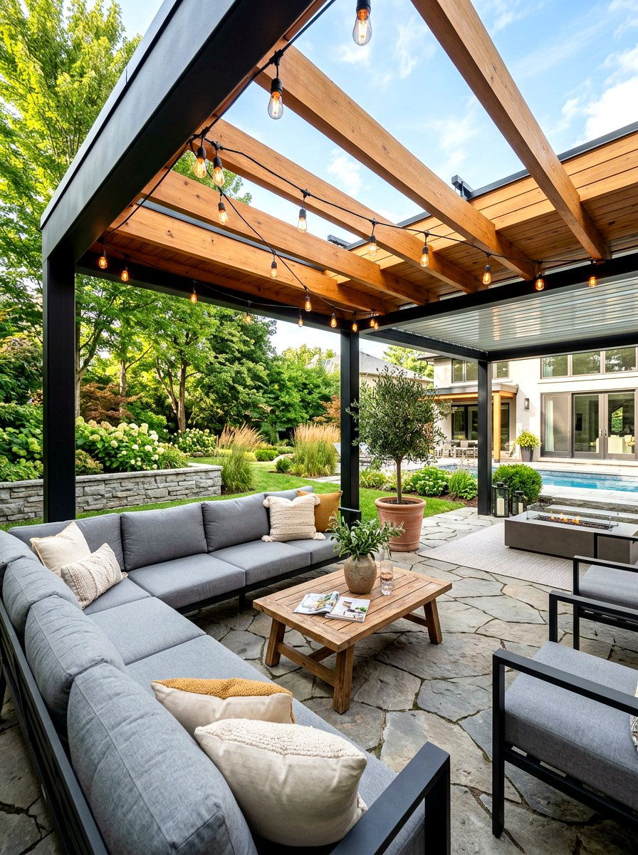 Covered Outdoor Seating - 30 year round garden ideas