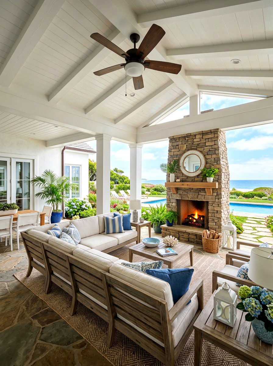Covered Patio - 30 sunny backyard ideas