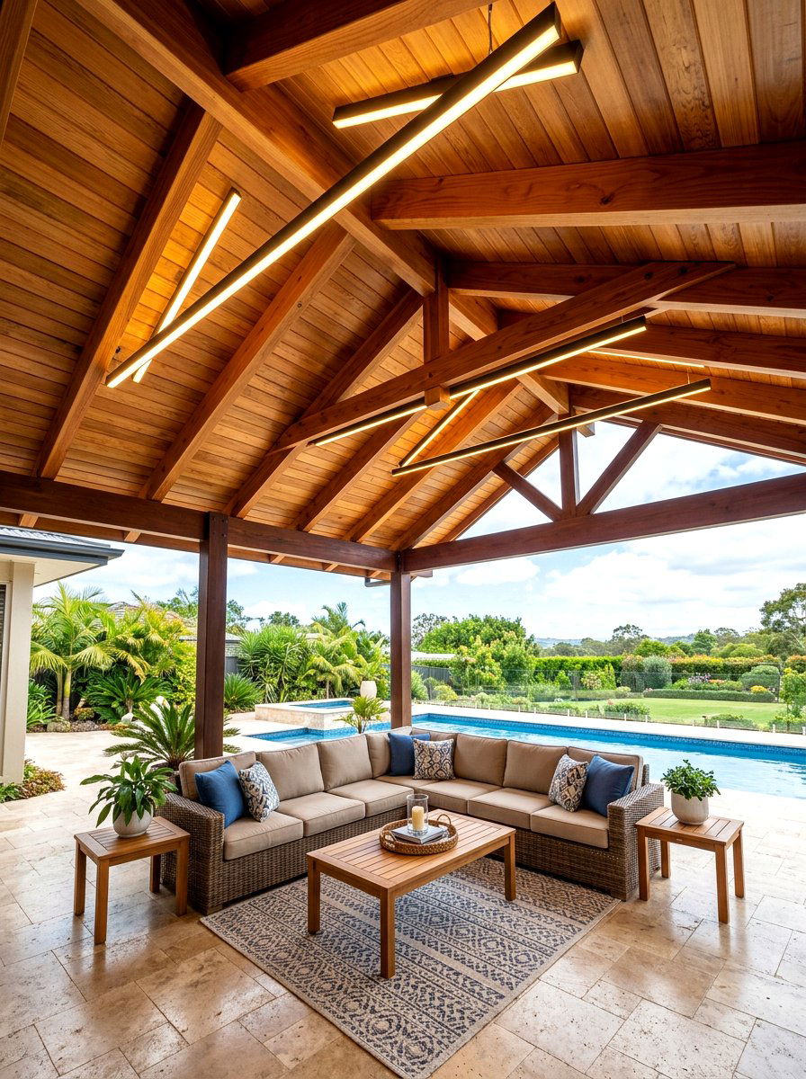Covered Patio Ceiling Lights - 30 bistro lights patio ideas