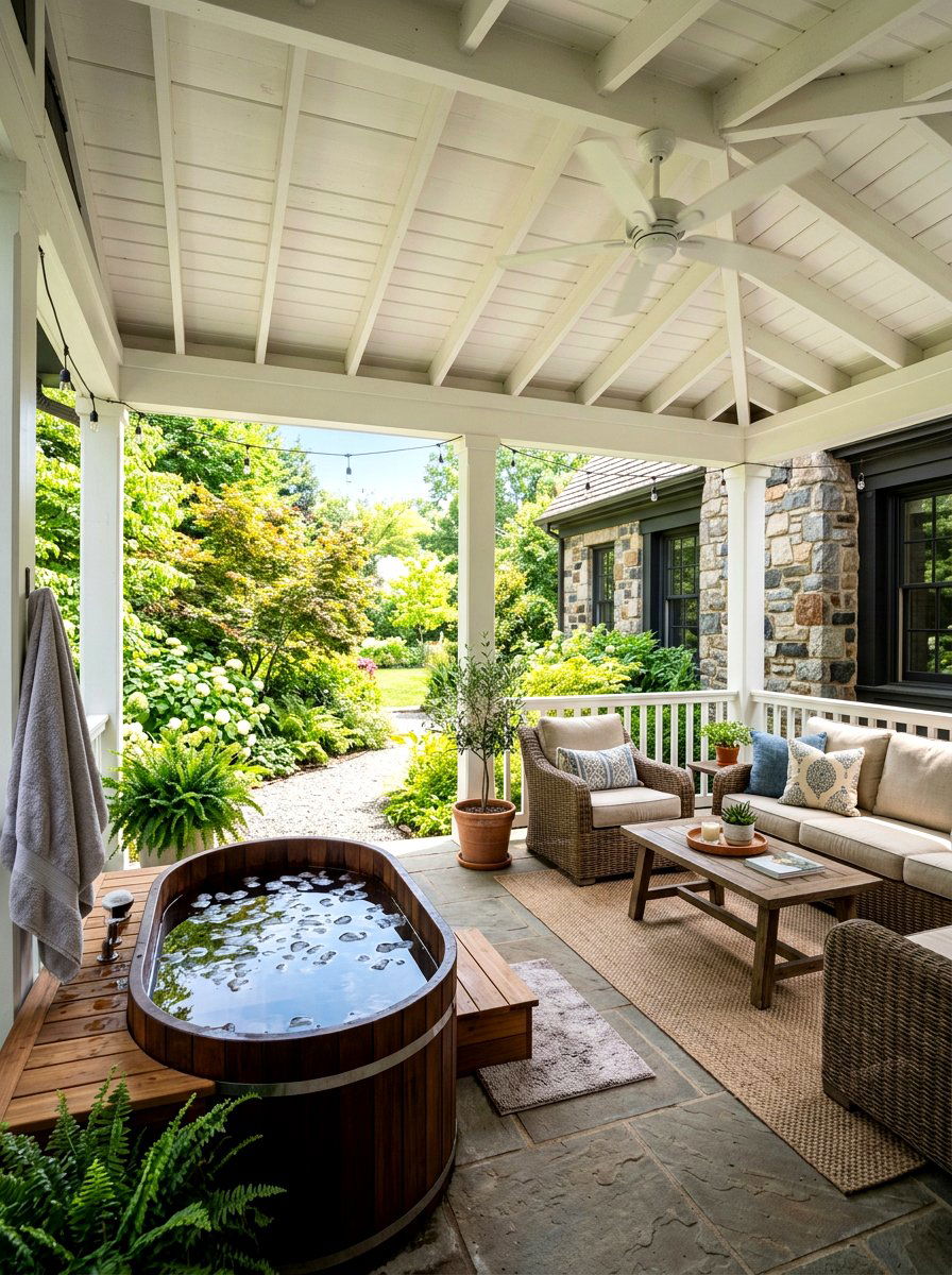 Covered Patio Cold Plunge - 30 cold plunge patio ideas