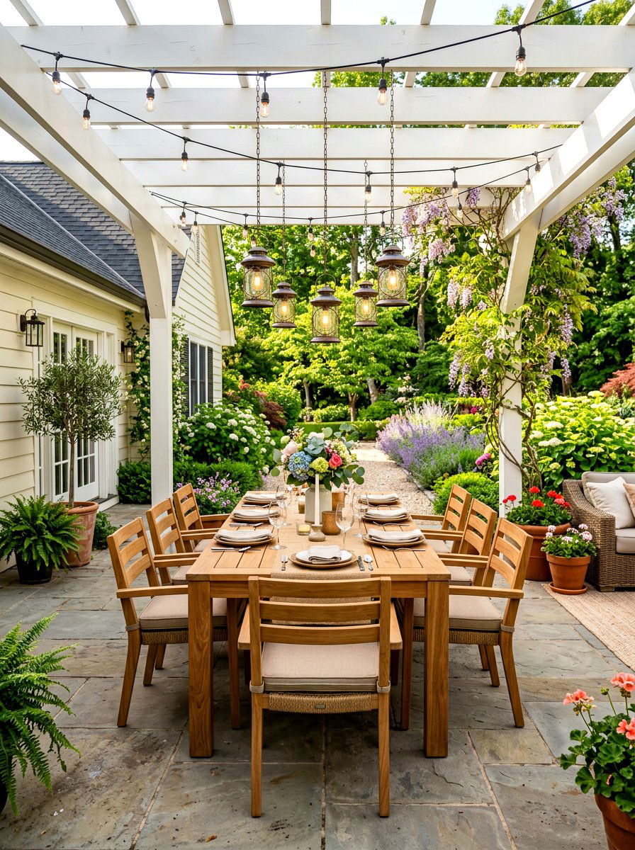 Covered Patio Dining - 30 family backyard seating ideas