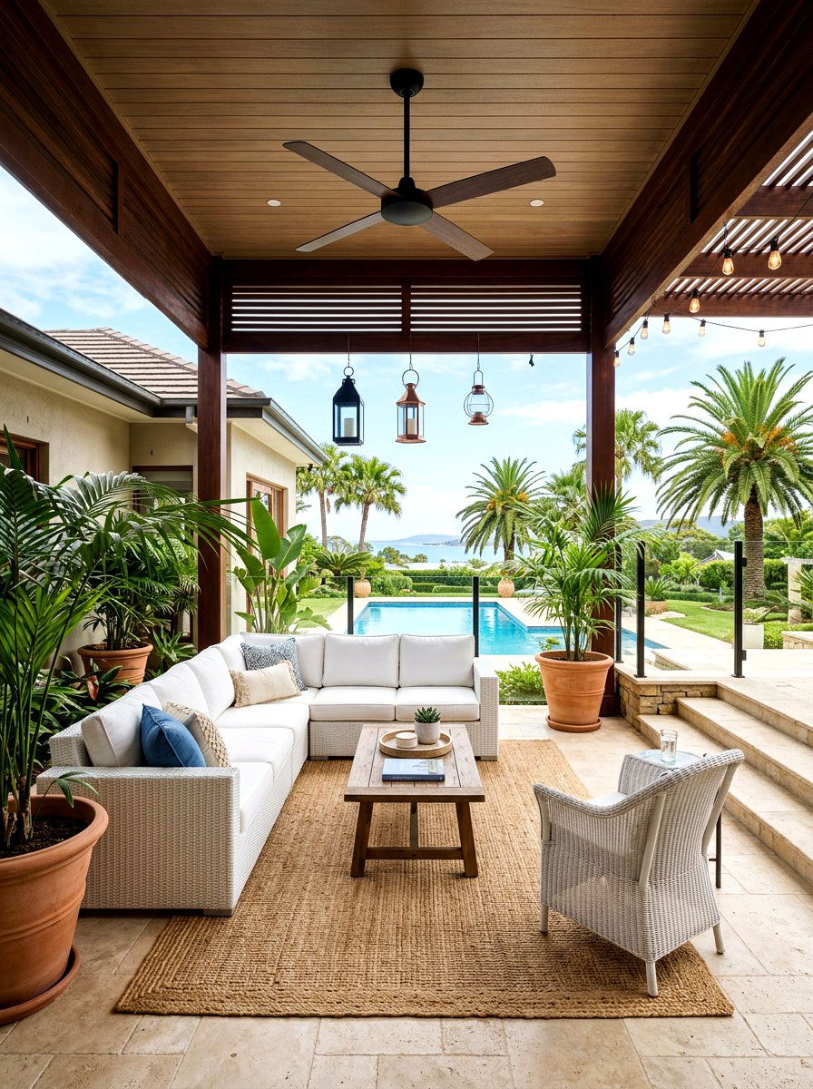 Covered Patio Lounge - 30 exterior seating area ideas