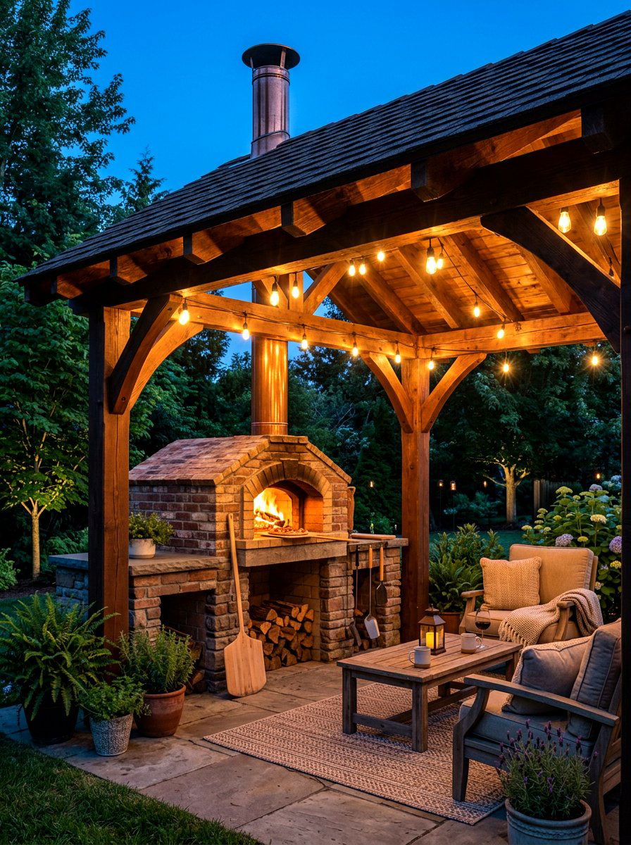 Covered Patio Pizza Oven - 30 pizza oven patio design ideas