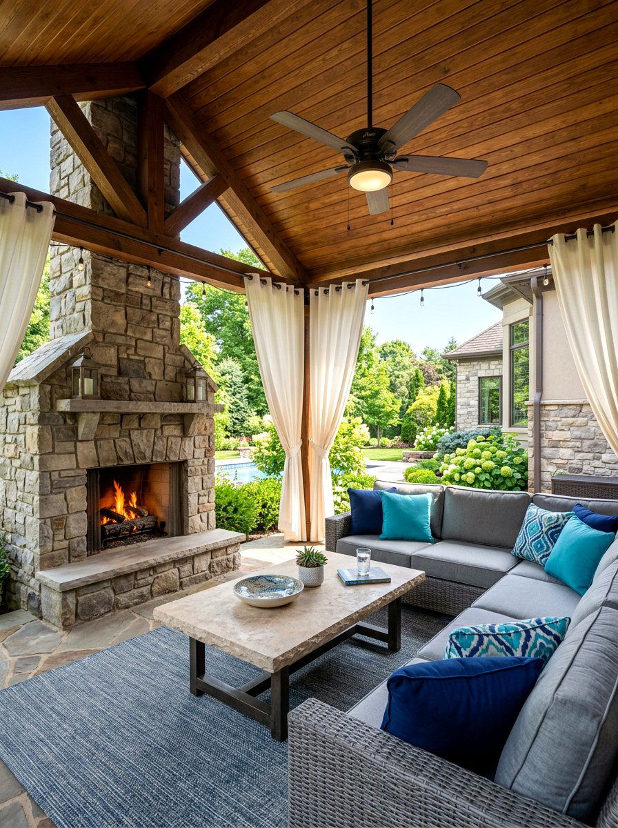 Covered Patio Seating - 30 backyard zoning ideas