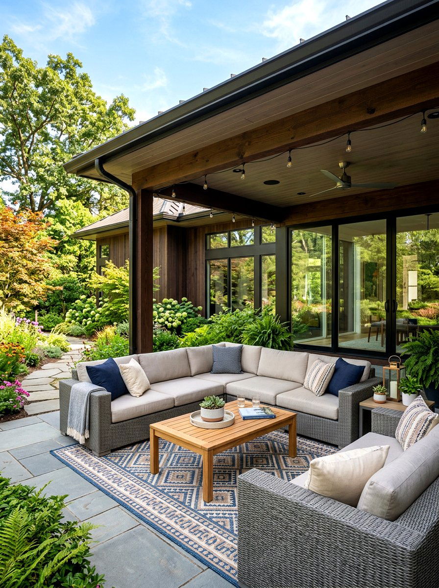 Covered Patio Space - 30 backyard makeover ideas
