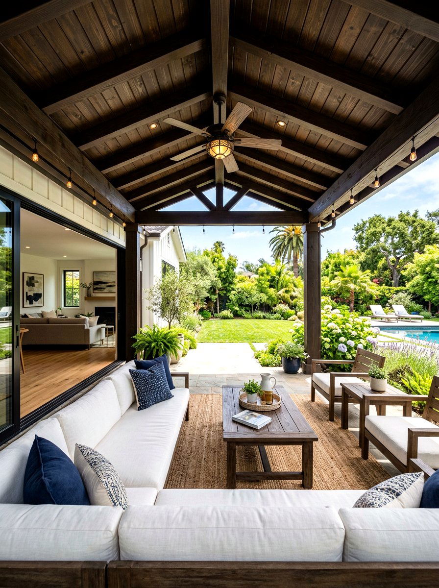 Covered Patio - 30 entertainer backyard ideas