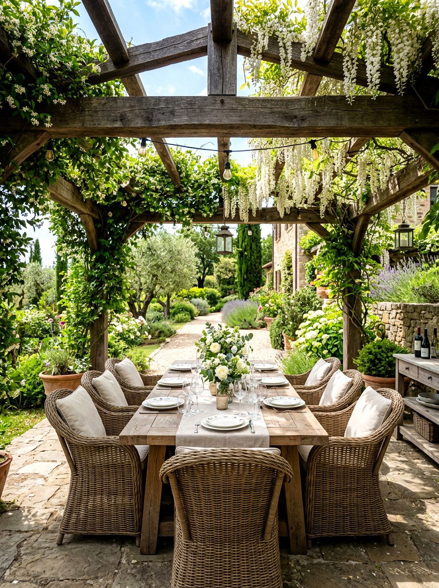 Covered Pergola Dining Space - 30 deck dining zone ideas