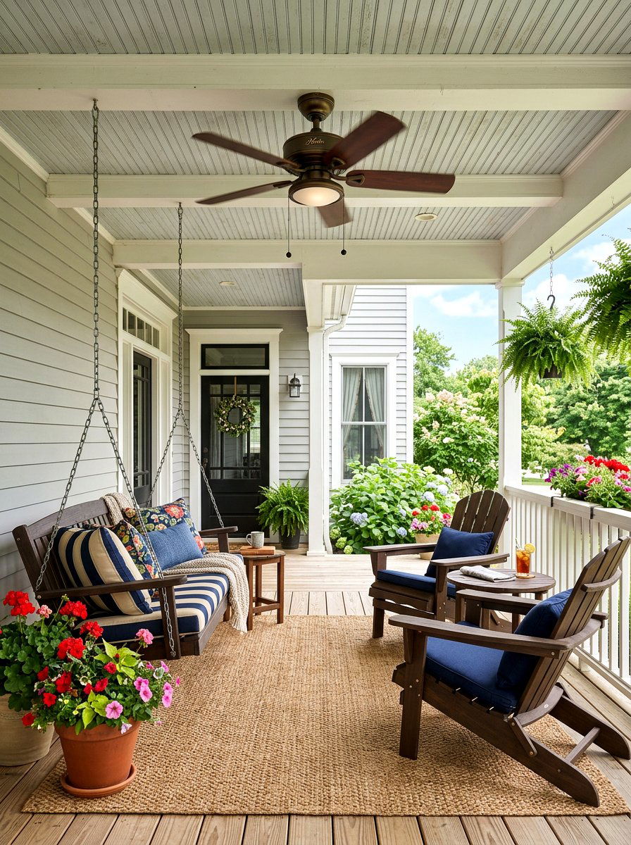 Covered Porch Ceiling Fan - 30 outdoor ceiling fan patio ideas
