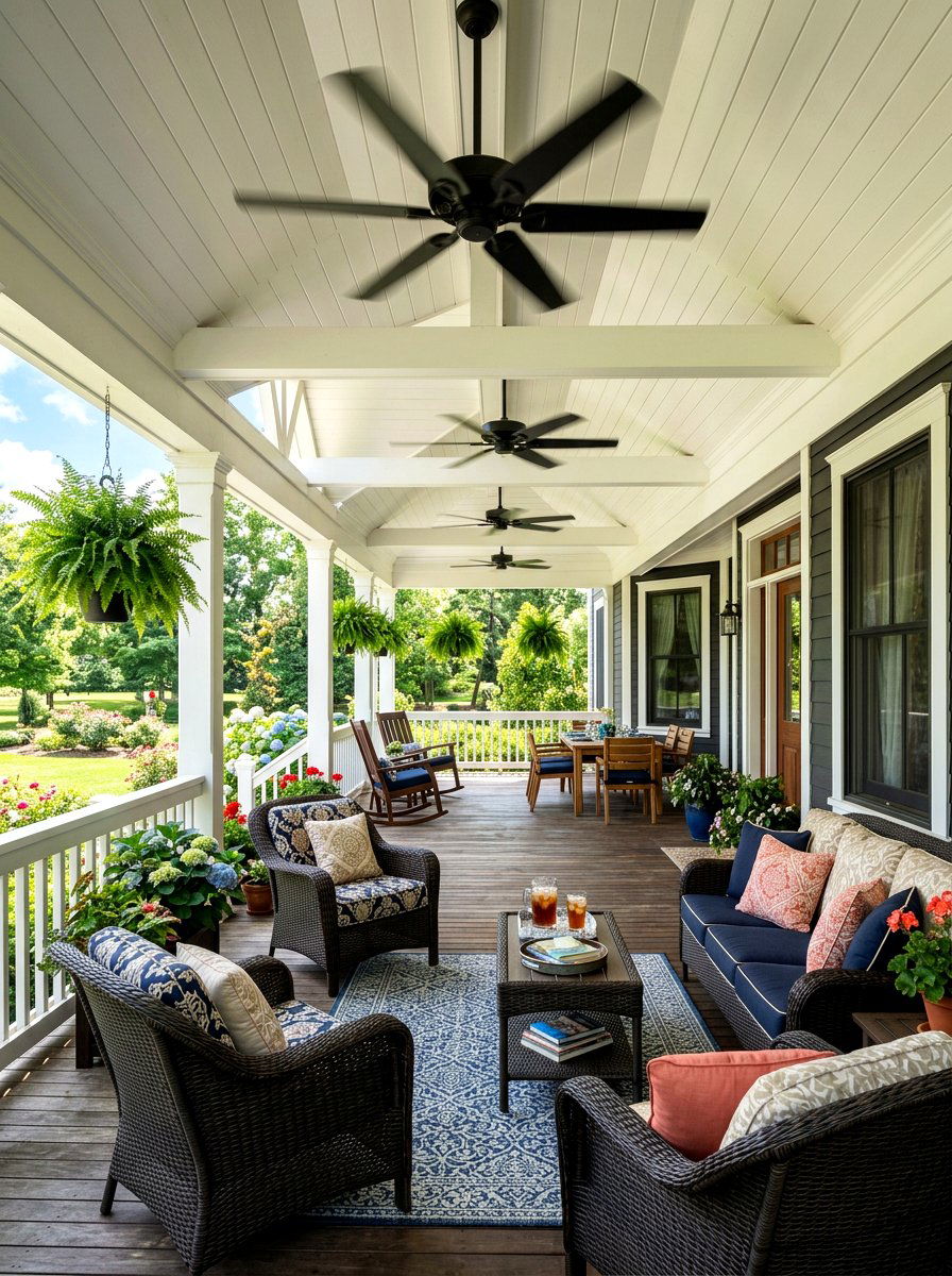 Covered Porch Ceiling Fans - 30 wraparound porch ideas