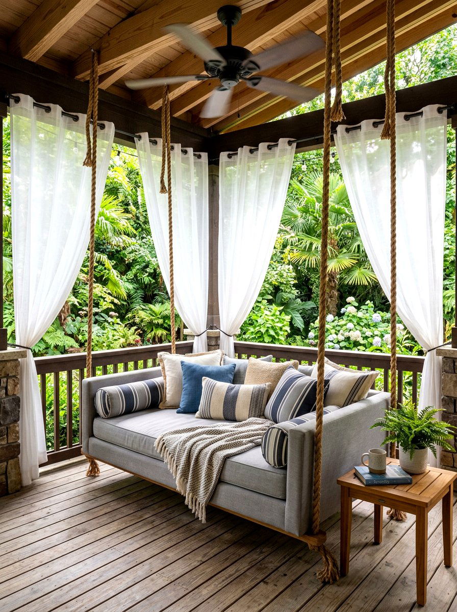 Covered Porch Daybed Swing - 30 porch daybed swing ideas