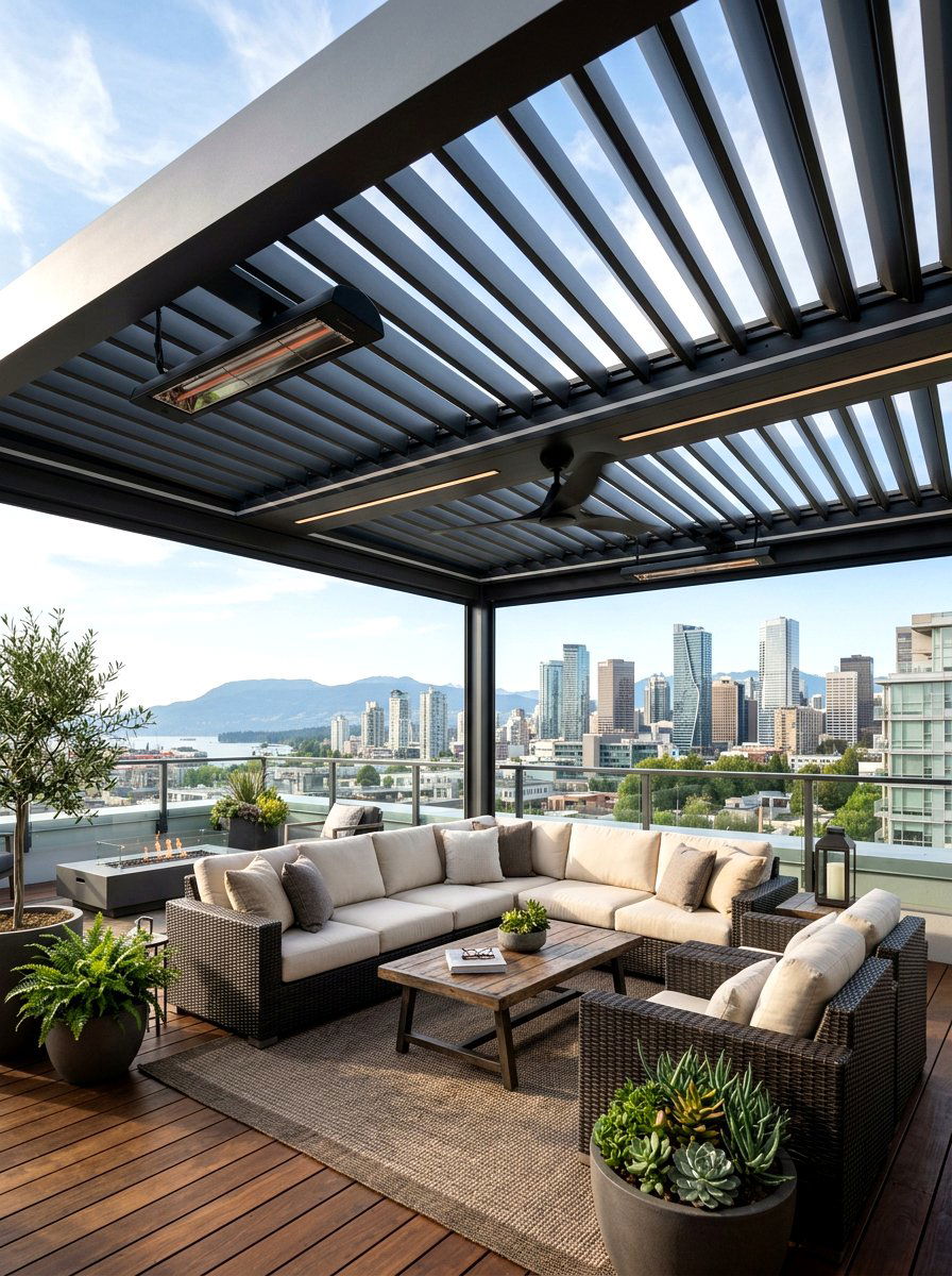 Covered Rooftop Patio - 30 rooftop patio ideas