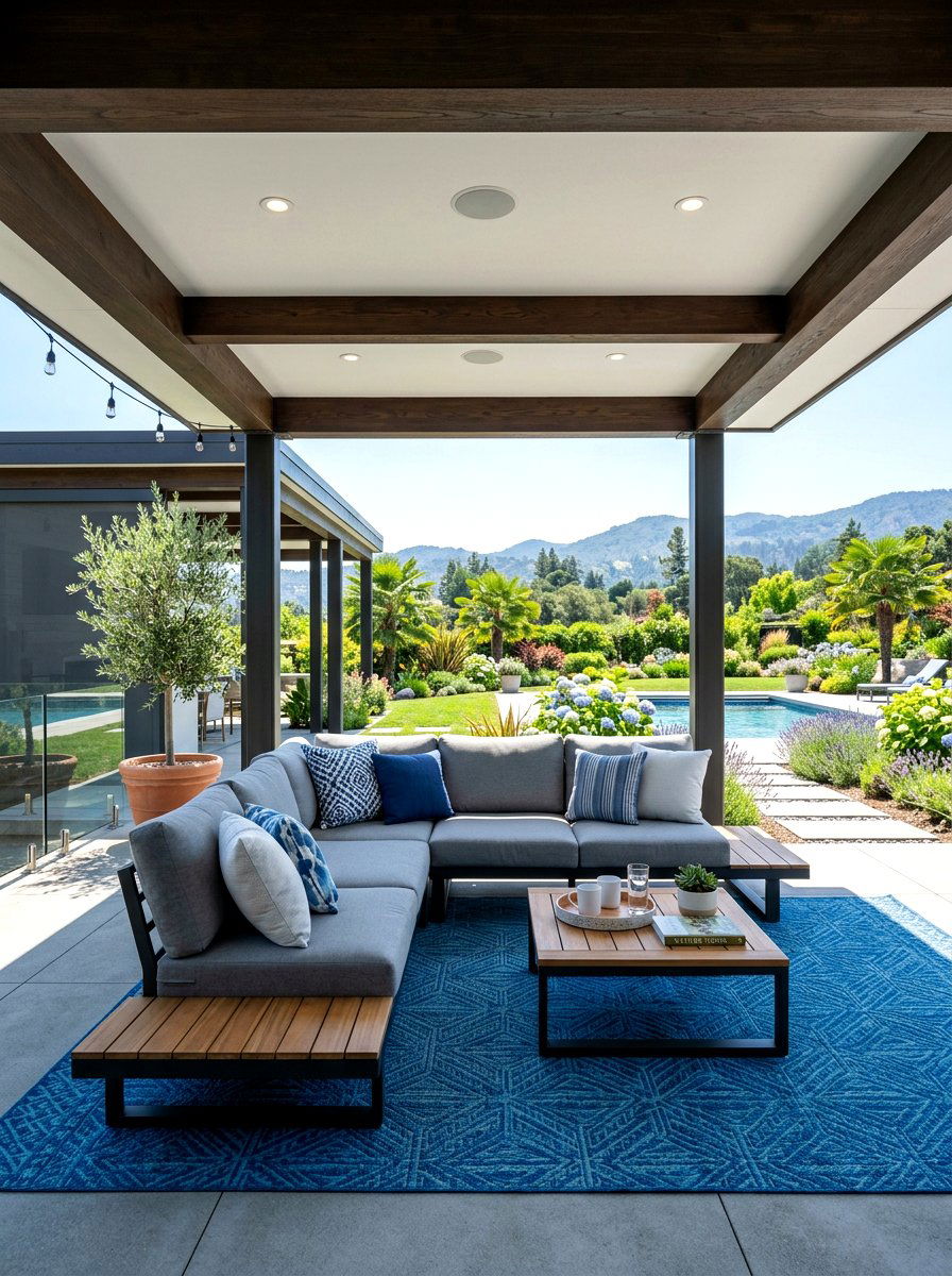 Covered Seating Area - 30 porch extension ideas