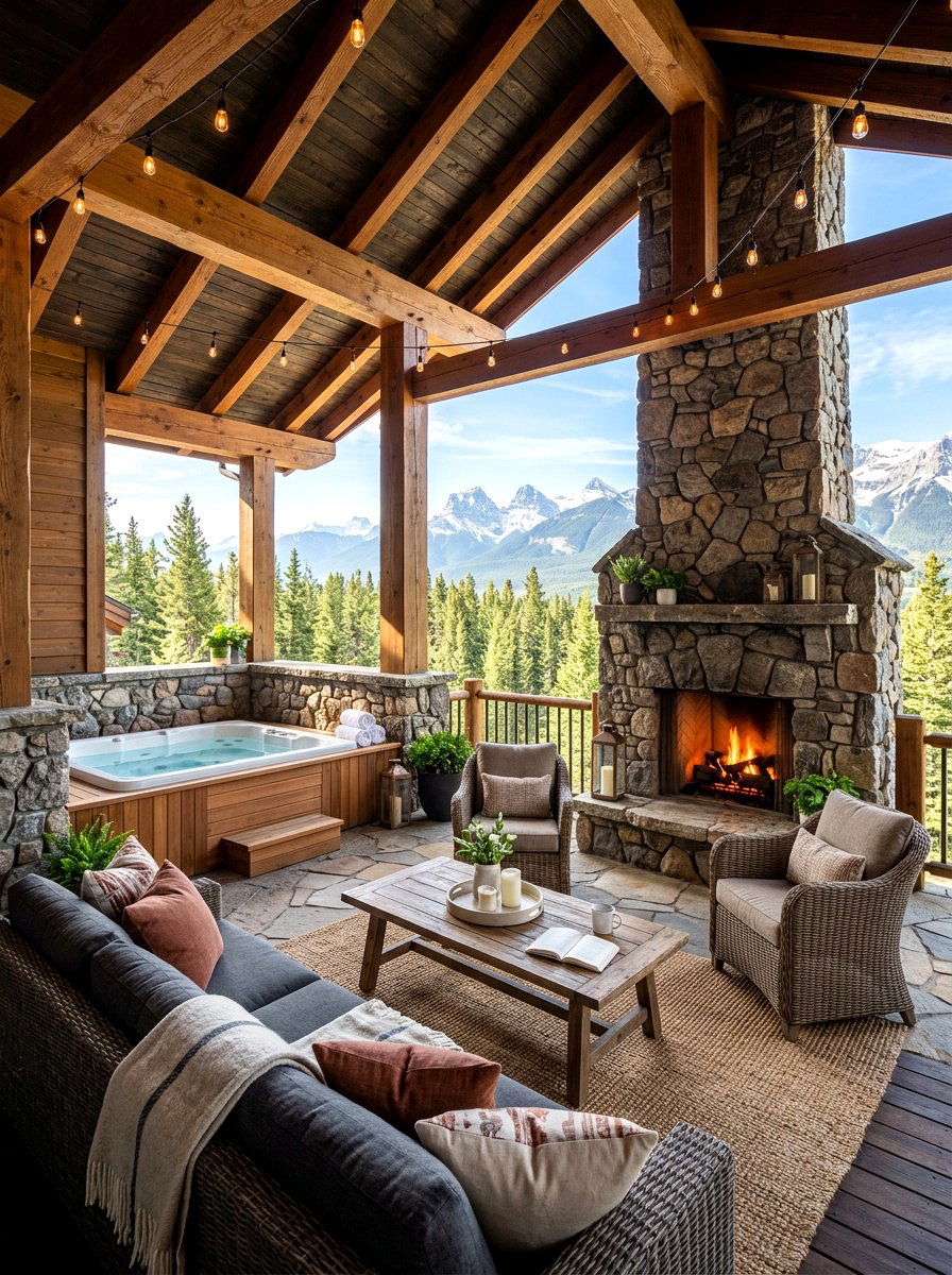 Covered Spa Patio - 30 backyard spa retreat ideas
