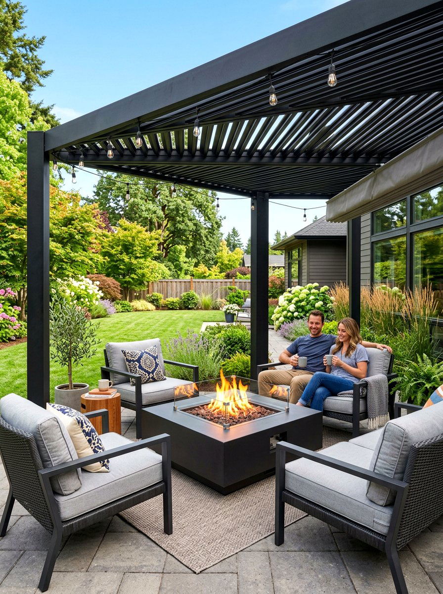 Covered Square Fire Pit - 30 square fire pit ideas