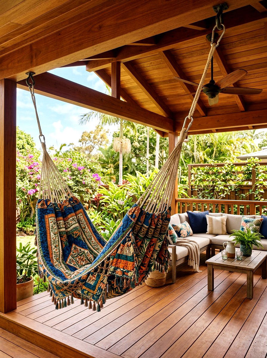Covered patio hammock - 30 hammock patio ideas