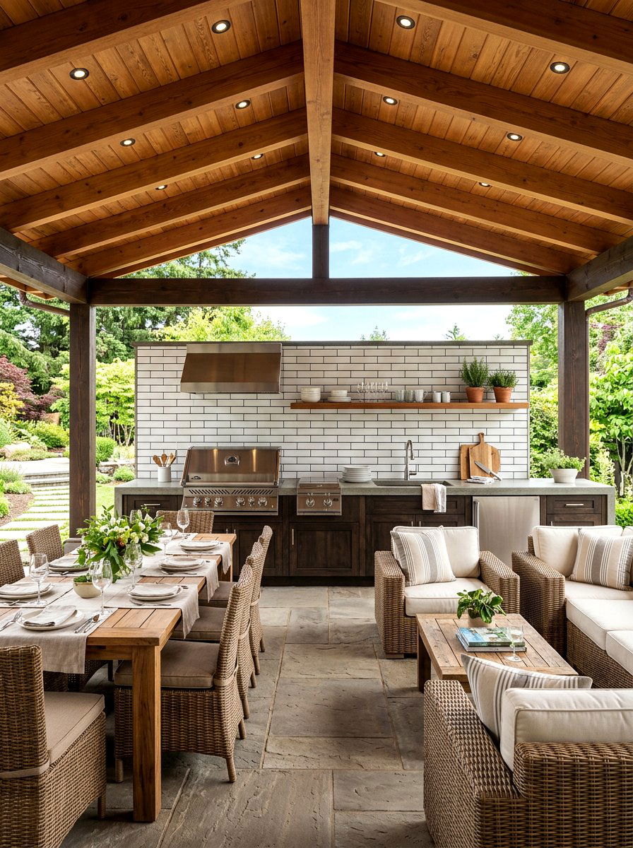 Covered patio kitchen area - 30 alfresco kitchen ideas